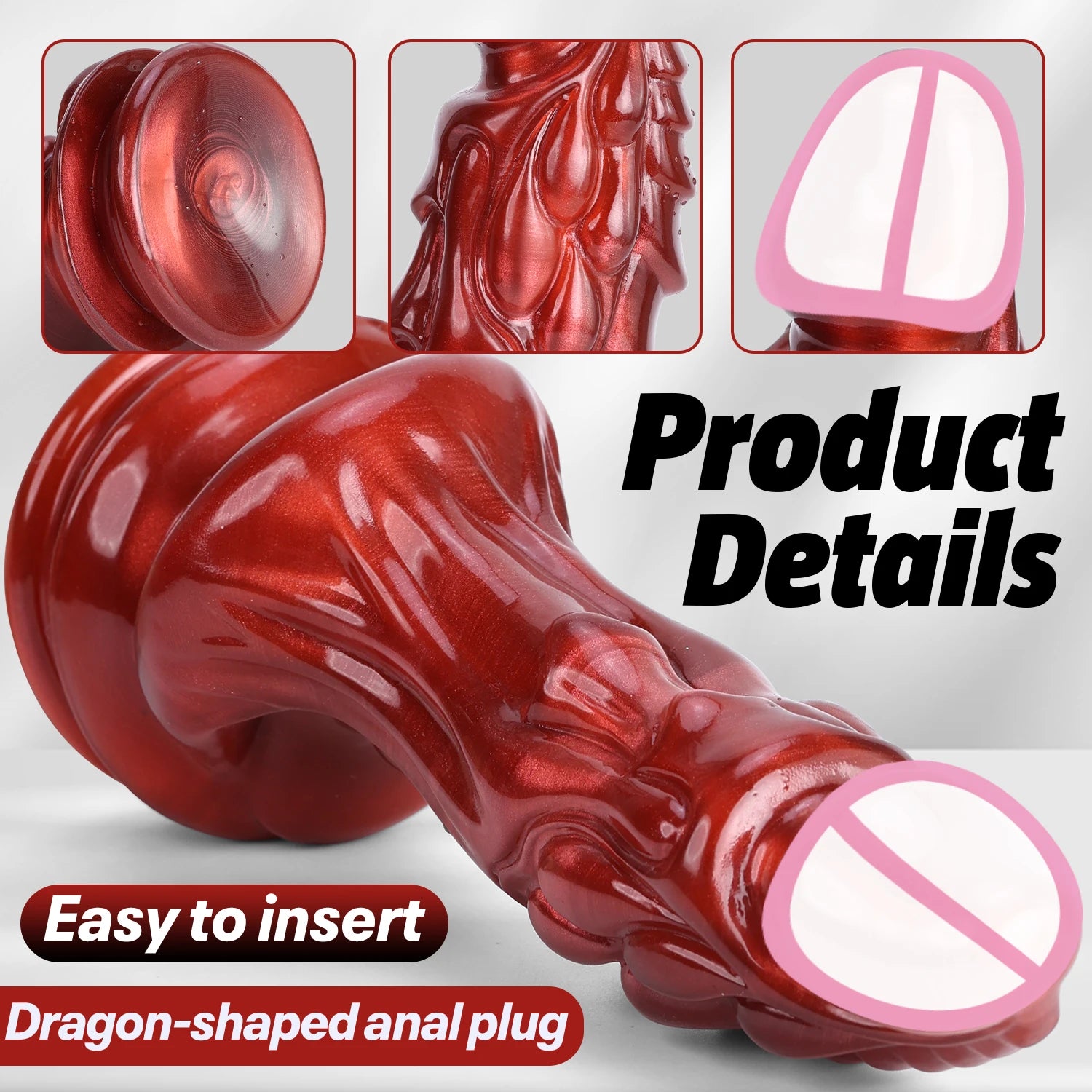 Red Dragon Dildos for Orgasm Women Masturbation Animal Penis Vagina G-Spot Stimulation Big Dick Anal Plug Sex Toys for Women Men