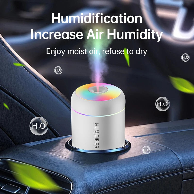 Mini humidificador USB 180ml – difusor de aroma eléctrico para auto y hogar
