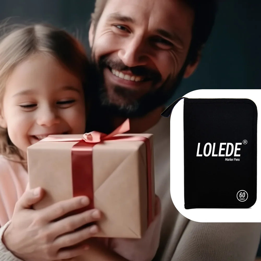 Set de 60 marcadores doble punta LOLEDE – colores vibrantes para dibujo y escritura