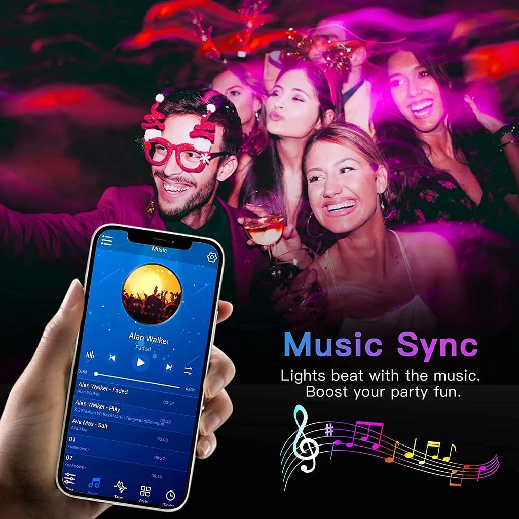 Tira LED Bluetooth SMD 5050 – control remoto APP, flexible y para decoración