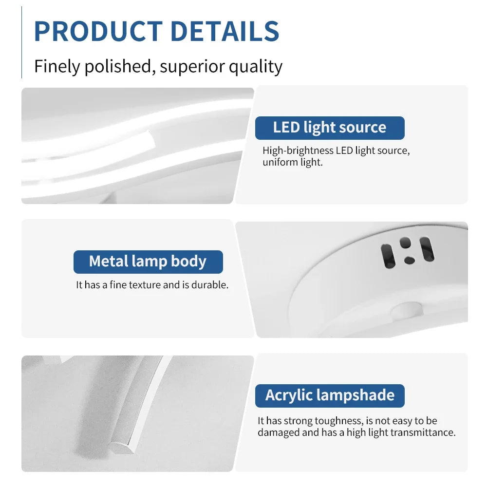 Lámpara de techo lineal – luz tricolor para living, dormitorio y comedor