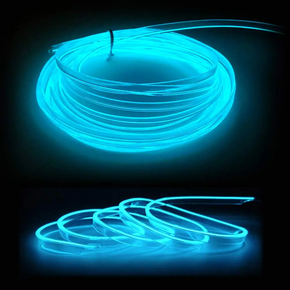 Tira LED interior para auto 5M – luz ambiental flexible y neón USB para decoración