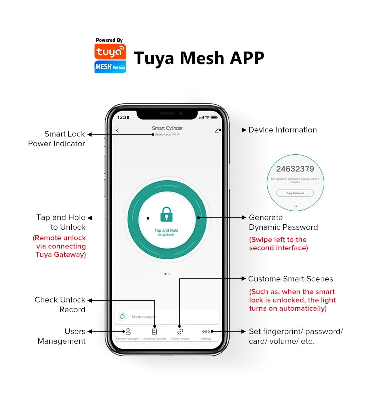 Caja de seguridad inteligente YRHAND TTlock – contraseña, huella digital y WiFi
