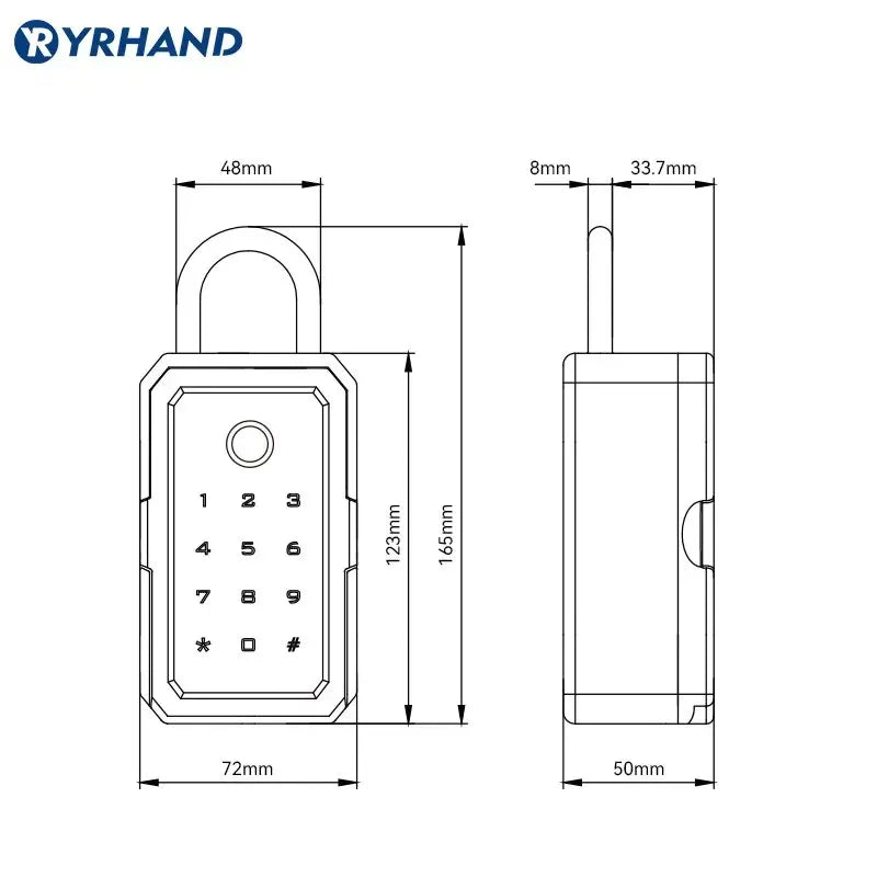 Caja de seguridad inteligente YRHAND TTlock – contraseña, huella digital y WiFi