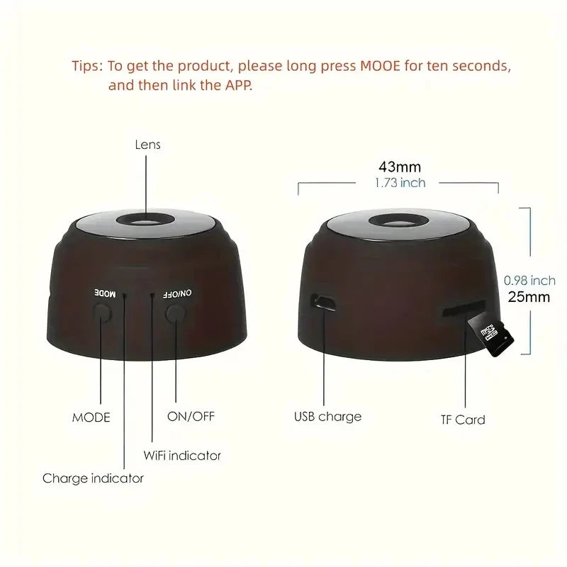 Mini cámara A9 WiFi – grabadora de video y voz inalámbrica para hogar inteligente