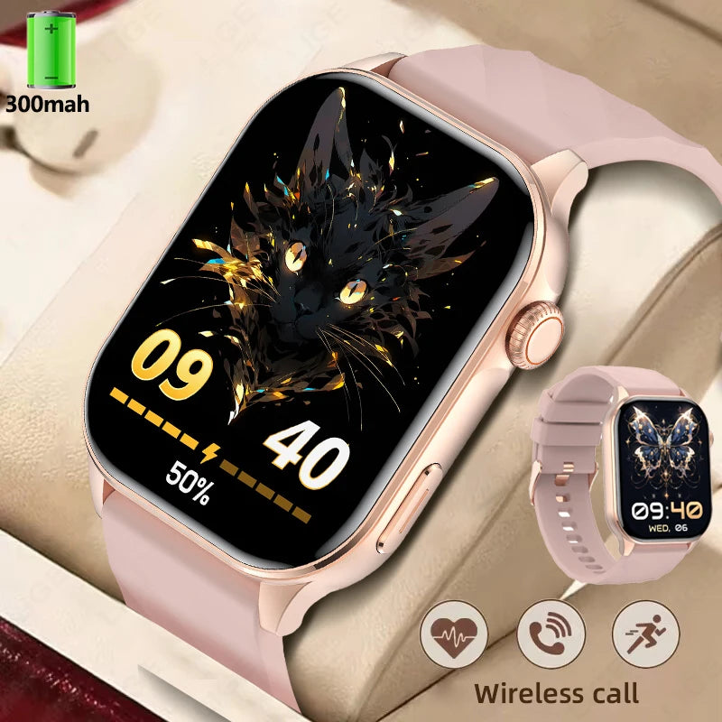 Smartwatch LIGE mujer – pantalla HD 2.01", monitor de salud y resistente al agua