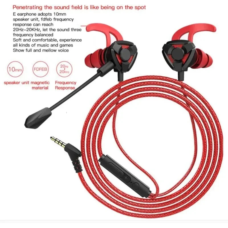 Auriculares Gamer con Cable - Headset Gaming con Micrófono - Para PUBG, PS4, CSGO - Compatible con Teléfono, Tablet, Laptop - Universal para Juegos