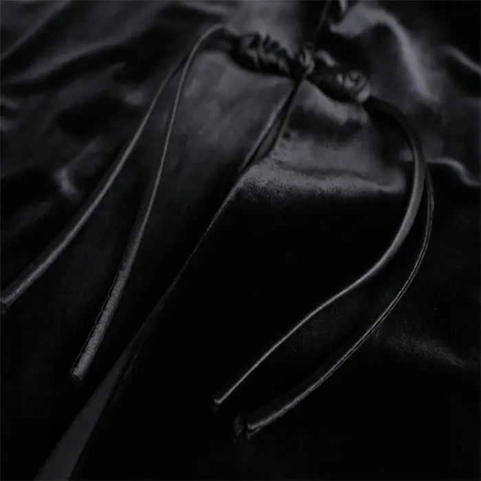 Chaleco blazer mujer – terciopelo negro, sin mangas y estilo retro