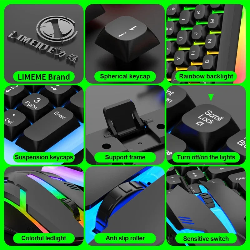 Combo gaming GTX350 – teclado y mouse USB con retroiluminación LED
