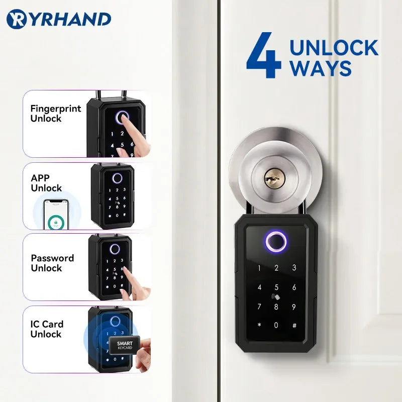 Caja de seguridad inteligente YRHAND TTlock – contraseña, huella digital y WiFi
