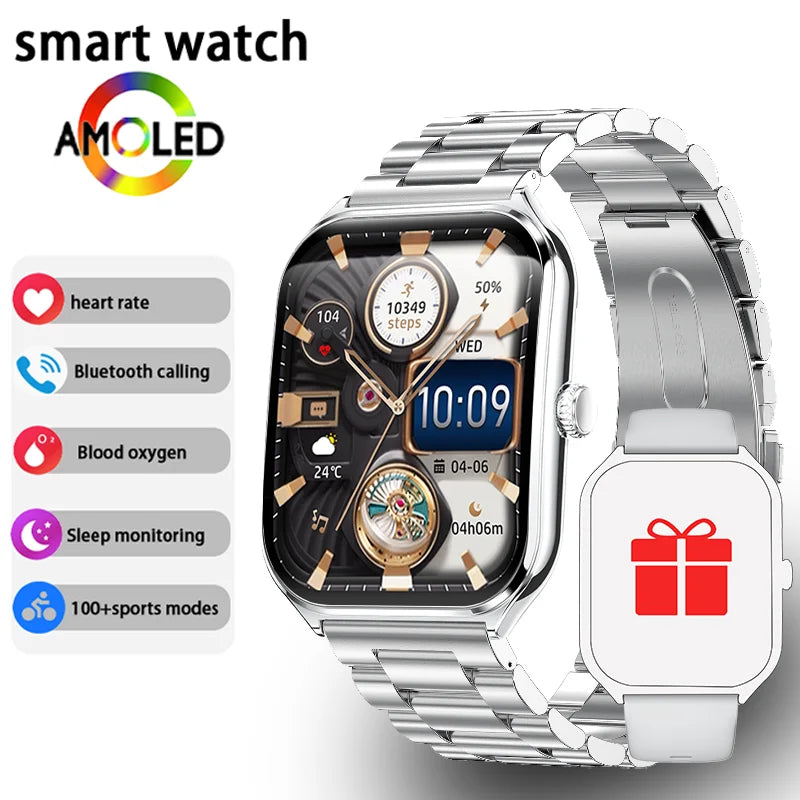 Smartwatch ultra delgado – pantalla AMOLED 1.96" HD para hombre y mujer, compatible Huawei