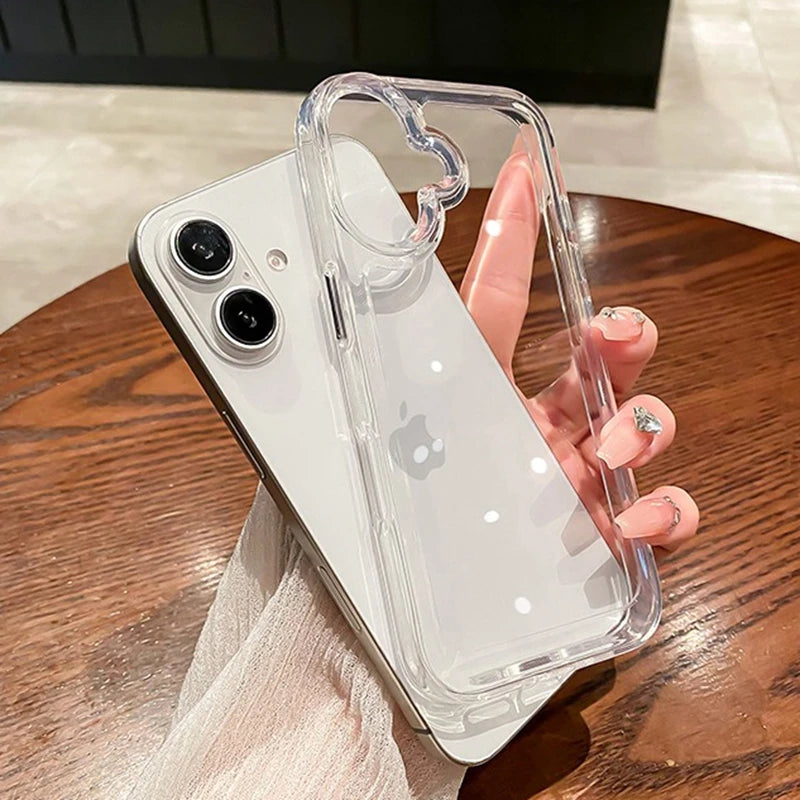 Funda transparente de lujo para iPhone – protección con airbag y diseño ultradelgado