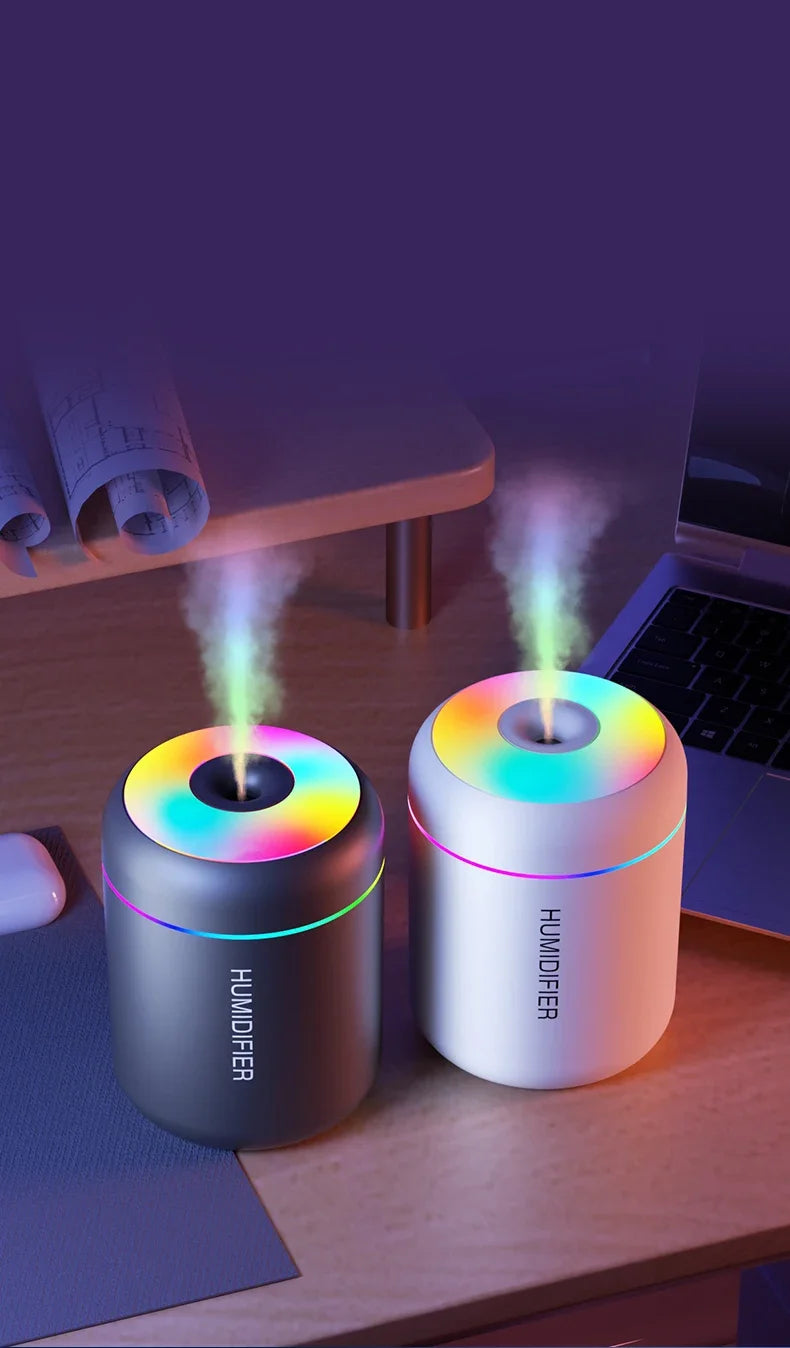 Mini humidificador USB 180ml – difusor de aroma eléctrico para auto y hogar