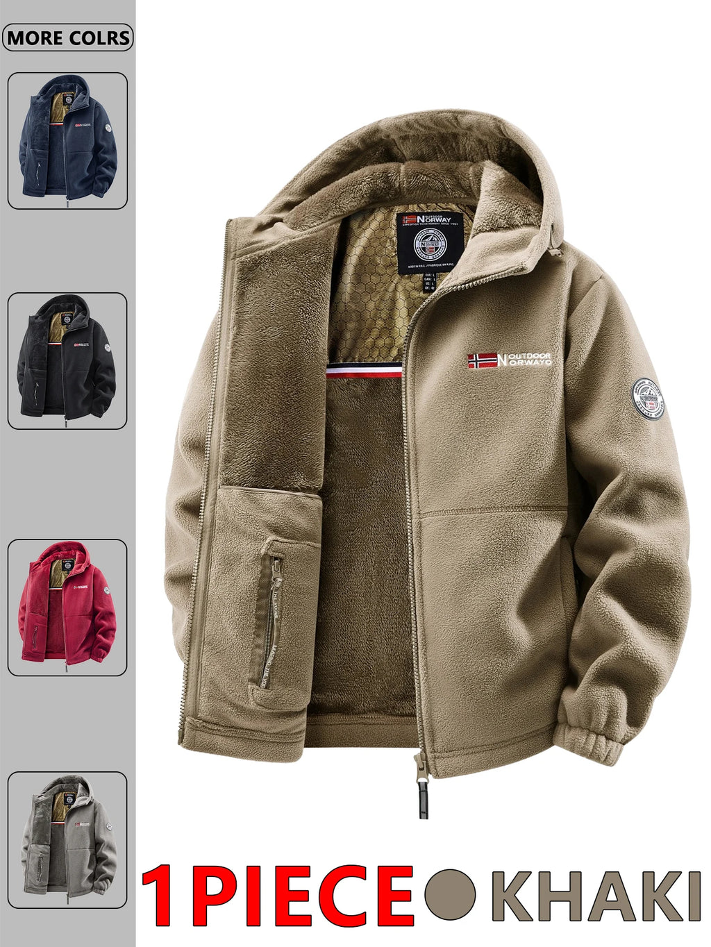 Campera con capucha hombre otoño/invierno – versátil para exterior y uso diario