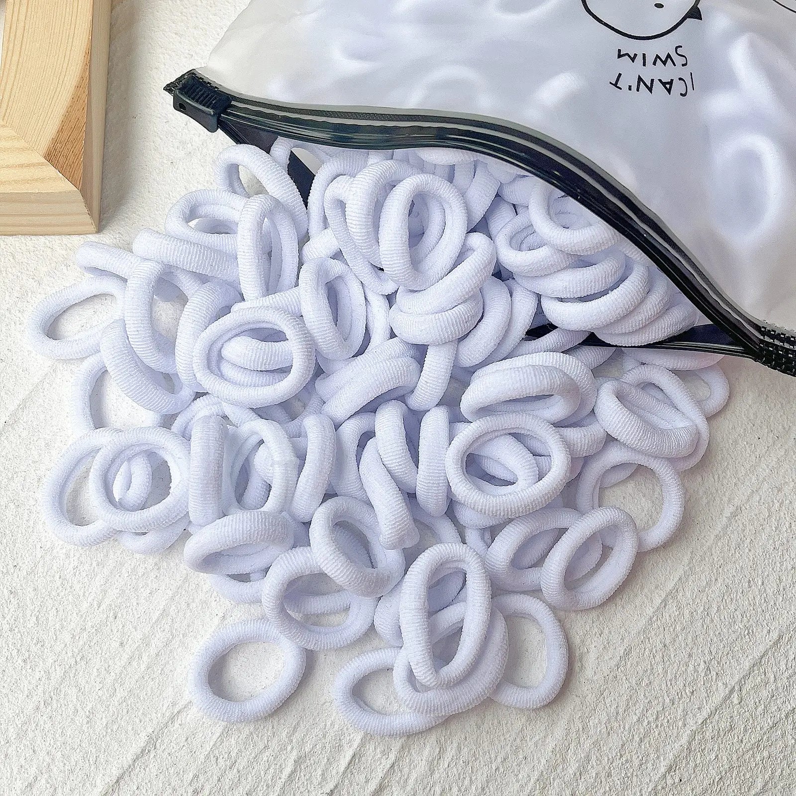 Set de 20/50 ligas elásticas para cabello – scrunchies y bandas de colores para niñas