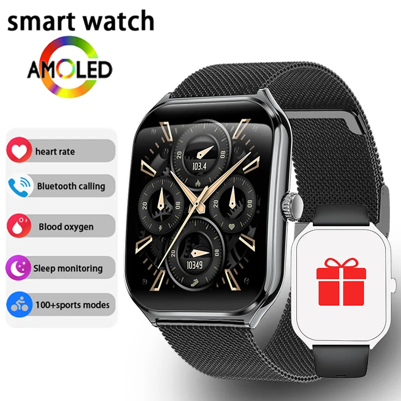 Smartwatch ultra delgado – pantalla AMOLED 1.96" HD para hombre y mujer, compatible Huawei