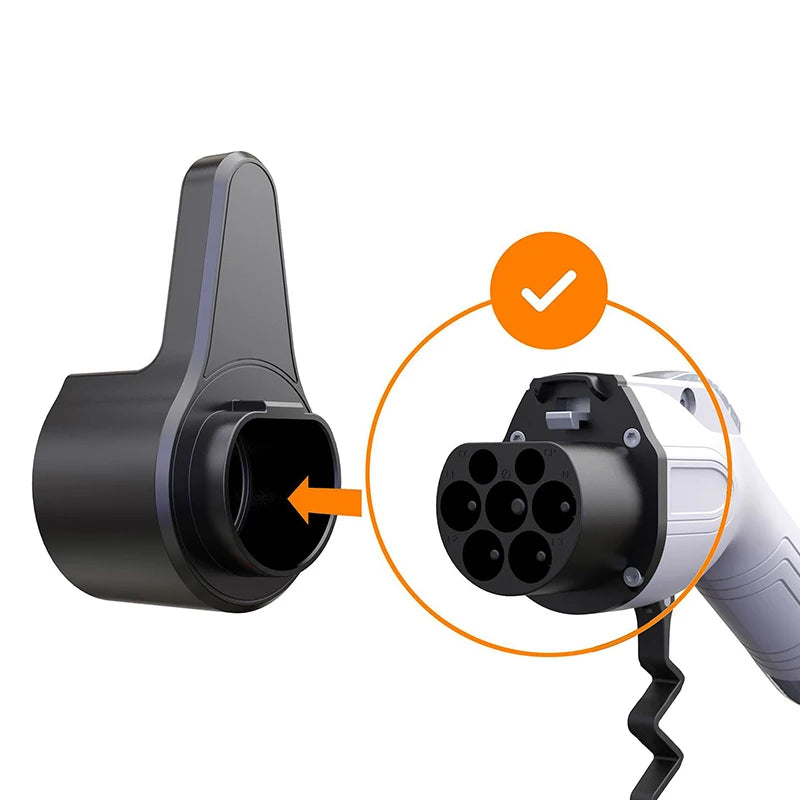 Soporte para enchufe de cargador EV – compatible Tipo 1, Tipo 2 y GBT
