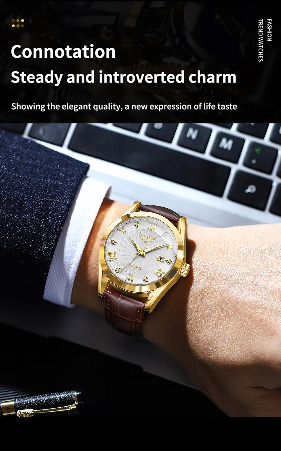 Reloj mujer LIGE – elegante, deportivo y resistente al agua