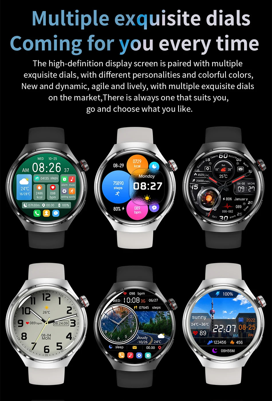 Smartwatch LIGE nuevo – pantalla HD 360*360, monitor de salud y llamadas Bluetooth