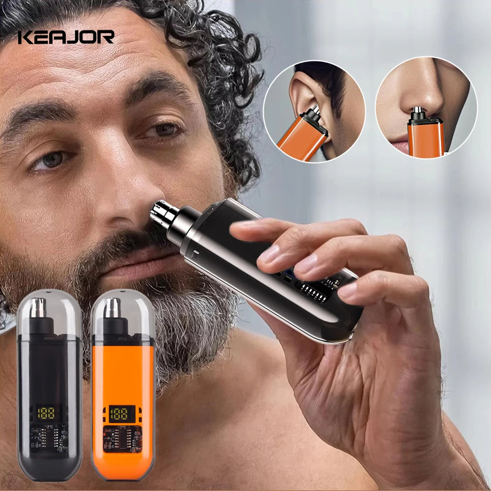 Recortadora eléctrica recargable – corta vello nasal, cejas y barba para hombre