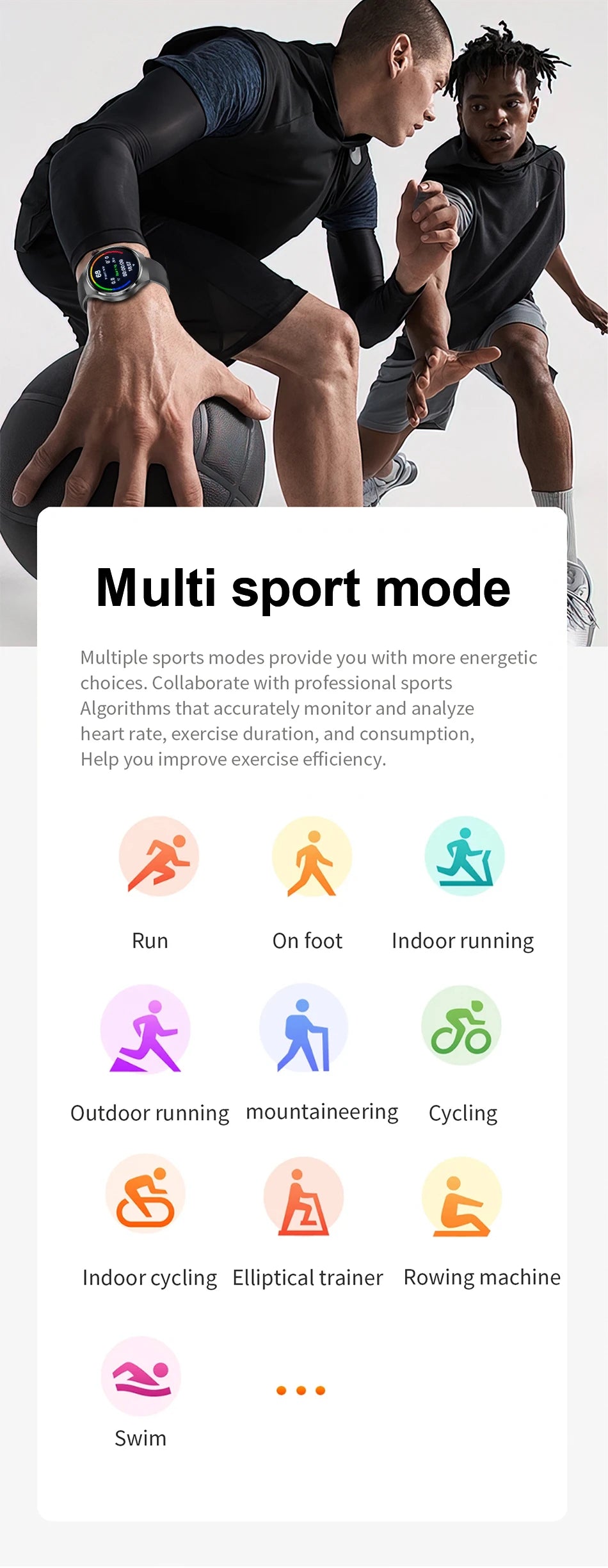 Smartwatch LIGE nuevo – pantalla HD 360*360, monitor de salud y llamadas Bluetooth