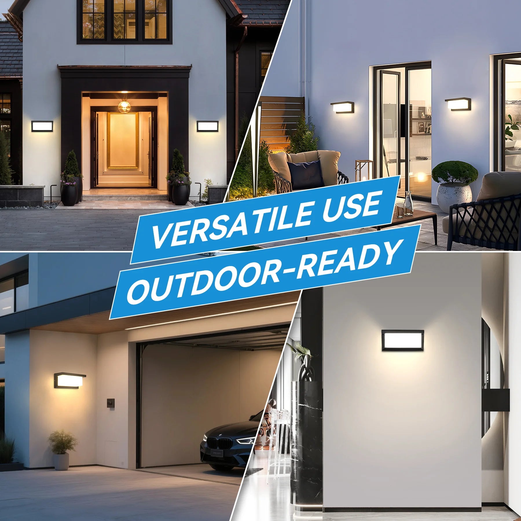 Lámpara LED de pared – impermeable IP65, ahorro energético para interior y exterior