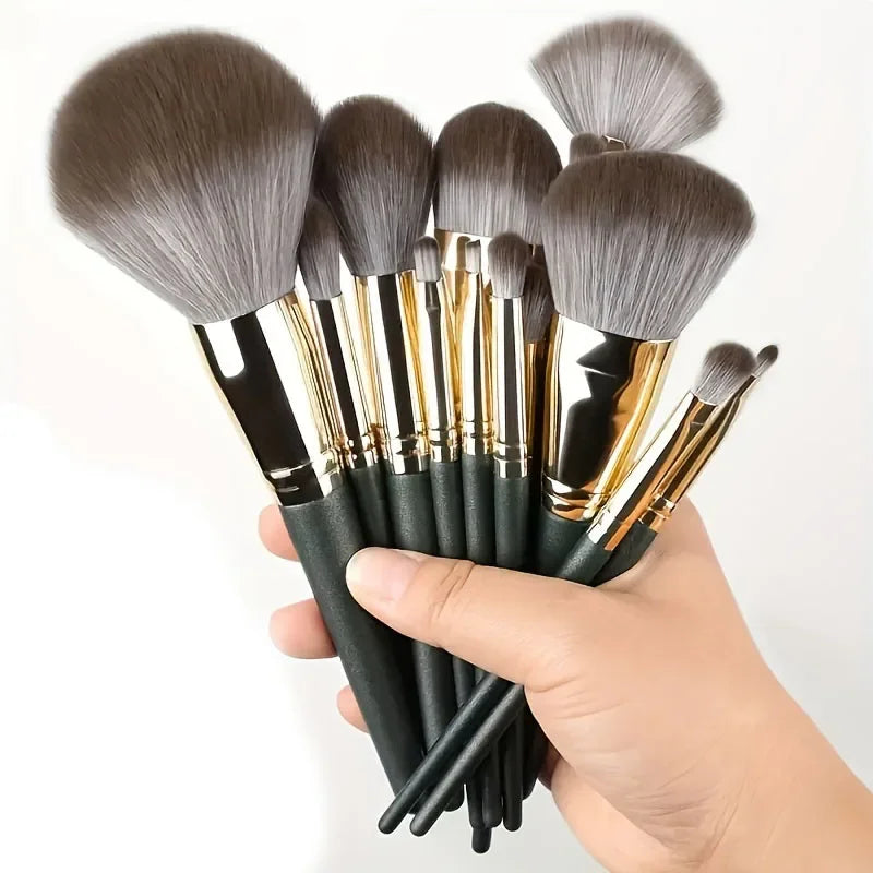 Set de 14 pinceles de maquillaje – profesional, suaves para rostro y ojos