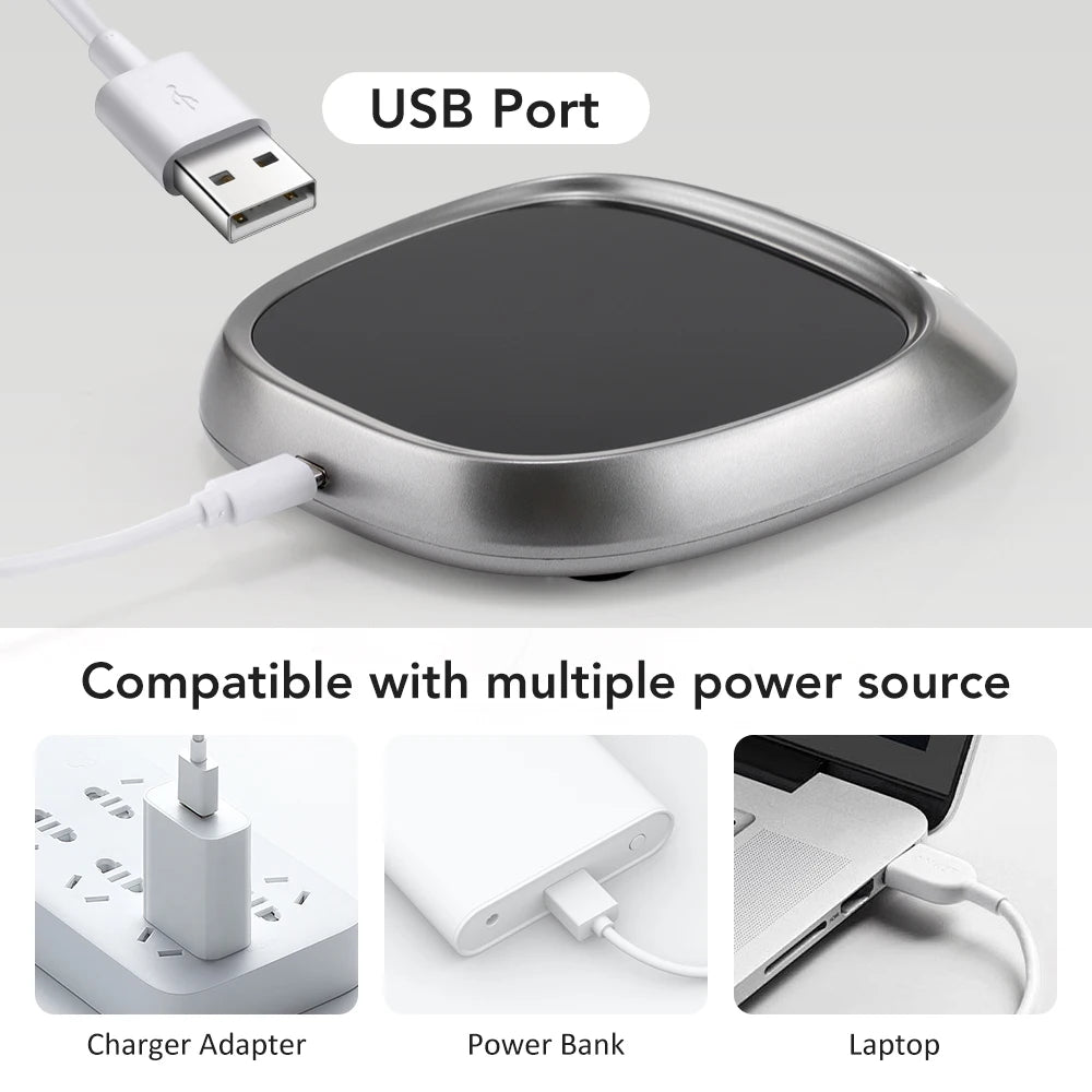 Calentador de Bebidas Eléctrico Inteligente - Control Avanzado de Temperatura - Placa Calentadora - Temperatura Constante - Temporizador - Apagado Automático - Calentador de Tazas
