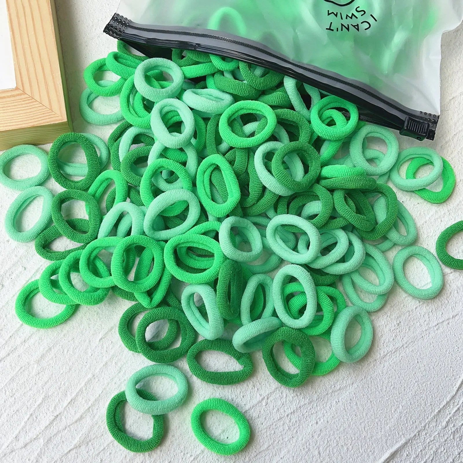 Set de 20/50 ligas elásticas para cabello – scrunchies y bandas de colores para niñas