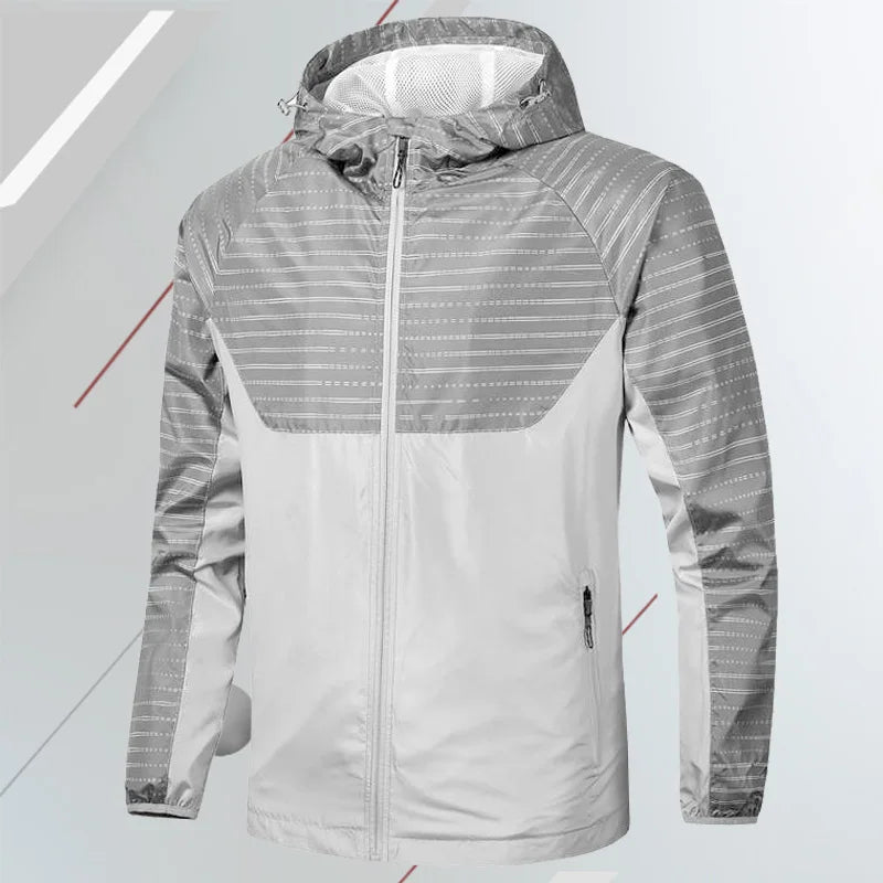 Cortaviento hombre con capucha – chaqueta deportiva para otoño con logo personalizado