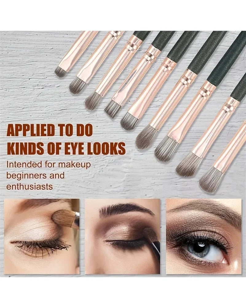 Set de 14 pinceles de maquillaje – profesional, suaves para rostro y ojos