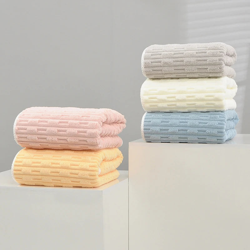 Set 2 toallas de baño coral velvet – gruesas, suaves y absorbentes