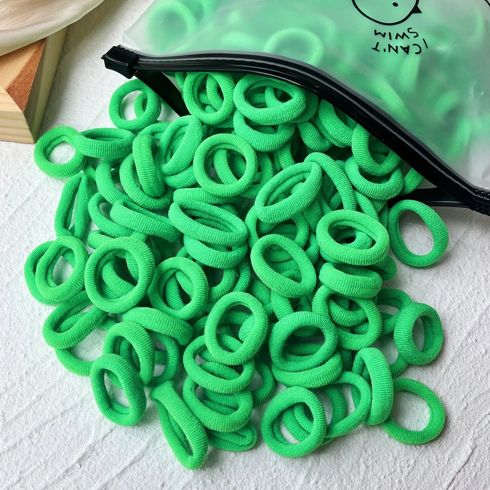 Set de 20/50 ligas elásticas para cabello – scrunchies y bandas de colores para niñas