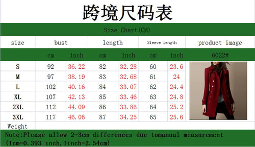 Abrigo mujer otoño/invierno – trench largo de doble botonadura y mangas largas