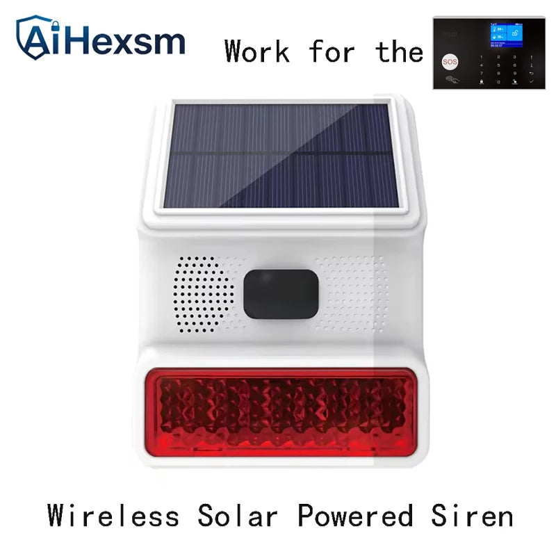Sirena inteligente solar para hogar – sistema de alarma Tuya WiFi GSM con sensor PIR