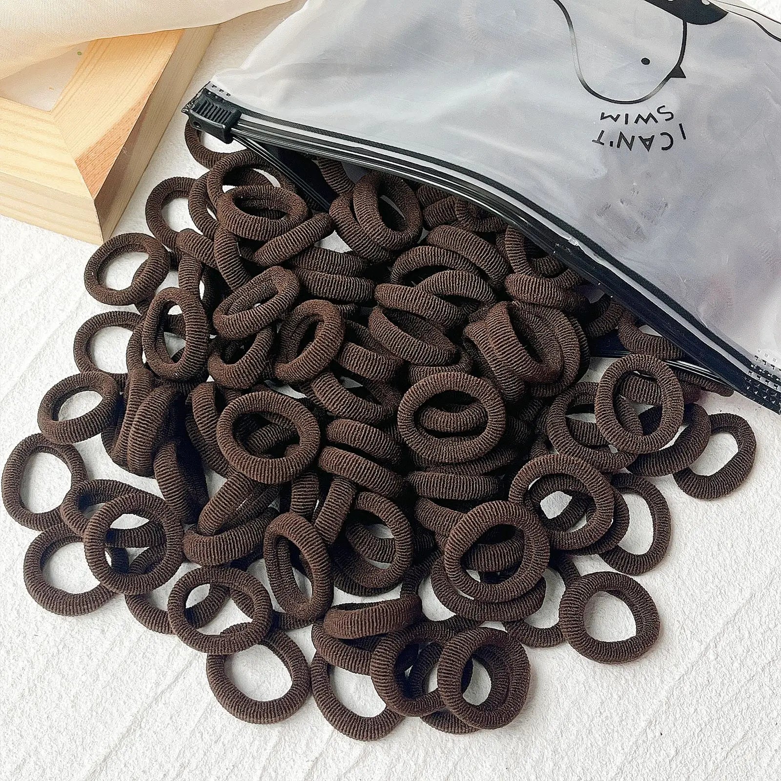 Set de 20/50 ligas elásticas para cabello – scrunchies y bandas de colores para niñas
