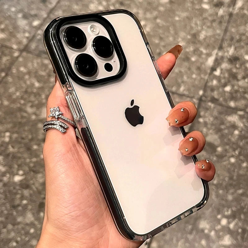 Funda transparente de lujo para iPhone – TPU suave y resistente a golpes