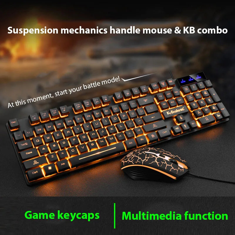 Set teclado y mouse KM320 – resistente al agua y retroiluminado para gaming