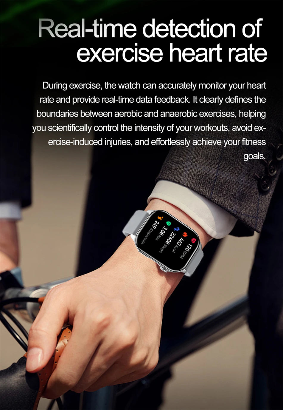 Smartwatch LIGE mujer – pantalla HD 2.01", monitor de salud y resistente al agua