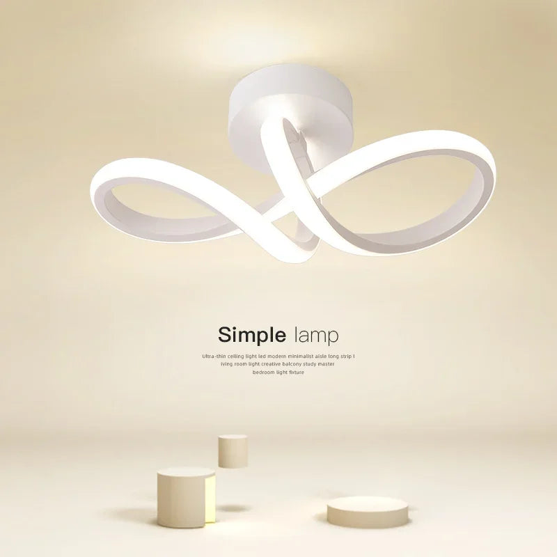 Lámpara de techo minimalista – candelabro moderno con 3 colores para dormitorio y comedor