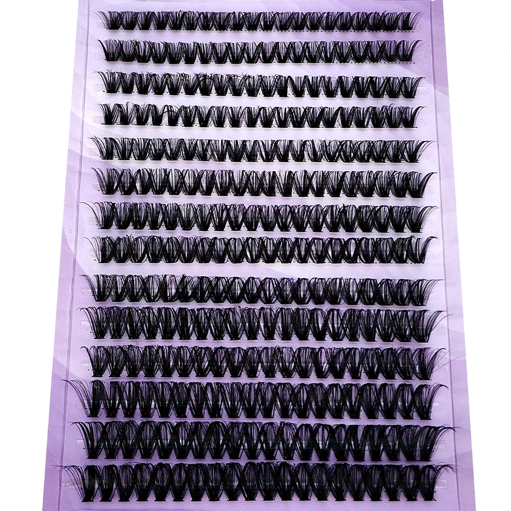 Paquete 280 pestañas mink 3D – extensiones individuales volumen ruso, ultra finas 0.05mm