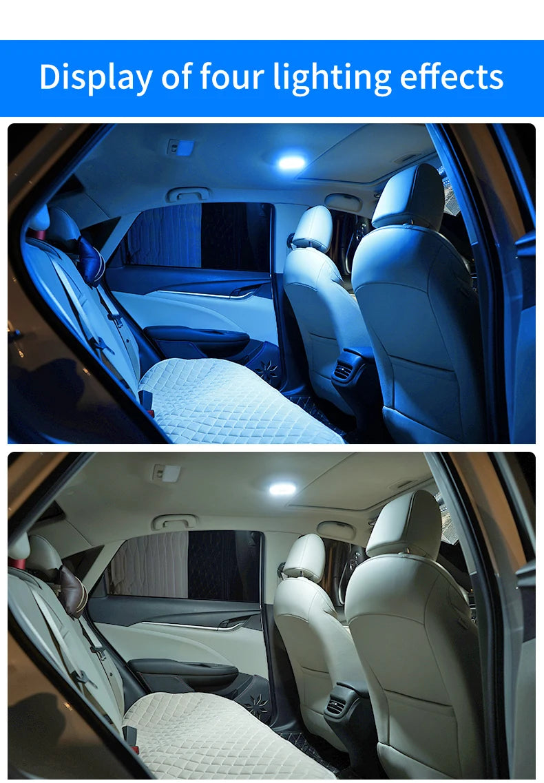 Luces LED interiores para auto – lámparas de lectura y ambiente sin cableado