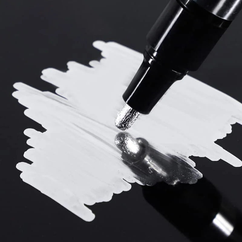 Set marcador espejo cromado – pintura reflectante DIY en dorado y plata