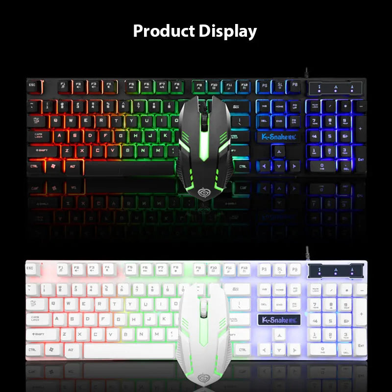 Set teclado y mouse KM320 – resistente al agua y retroiluminado para gaming