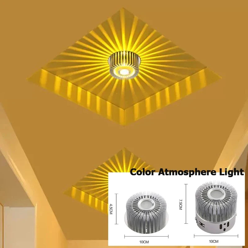 Lámparas LED para techo y pared – 3W, colores vibrantes para living y exteriores