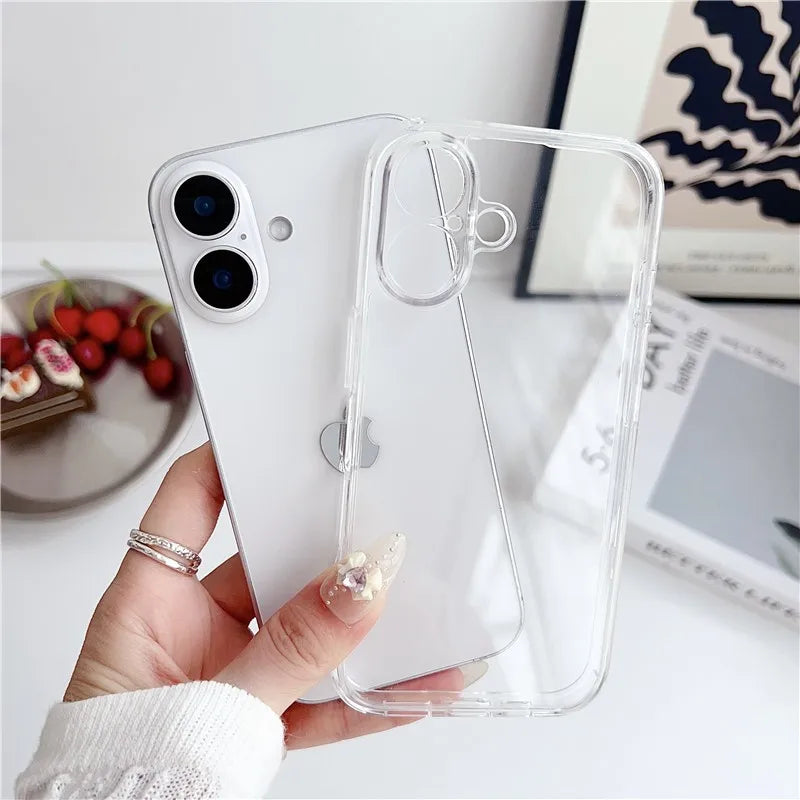 Funda transparente de lujo para iPhone – protección con airbag y diseño ultradelgado
