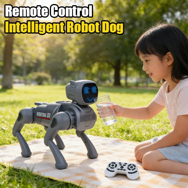 Perro Robot Inteligente - Control Remoto 2.4G y APP - Diálogo por Voz - Programable - Simulación Smart