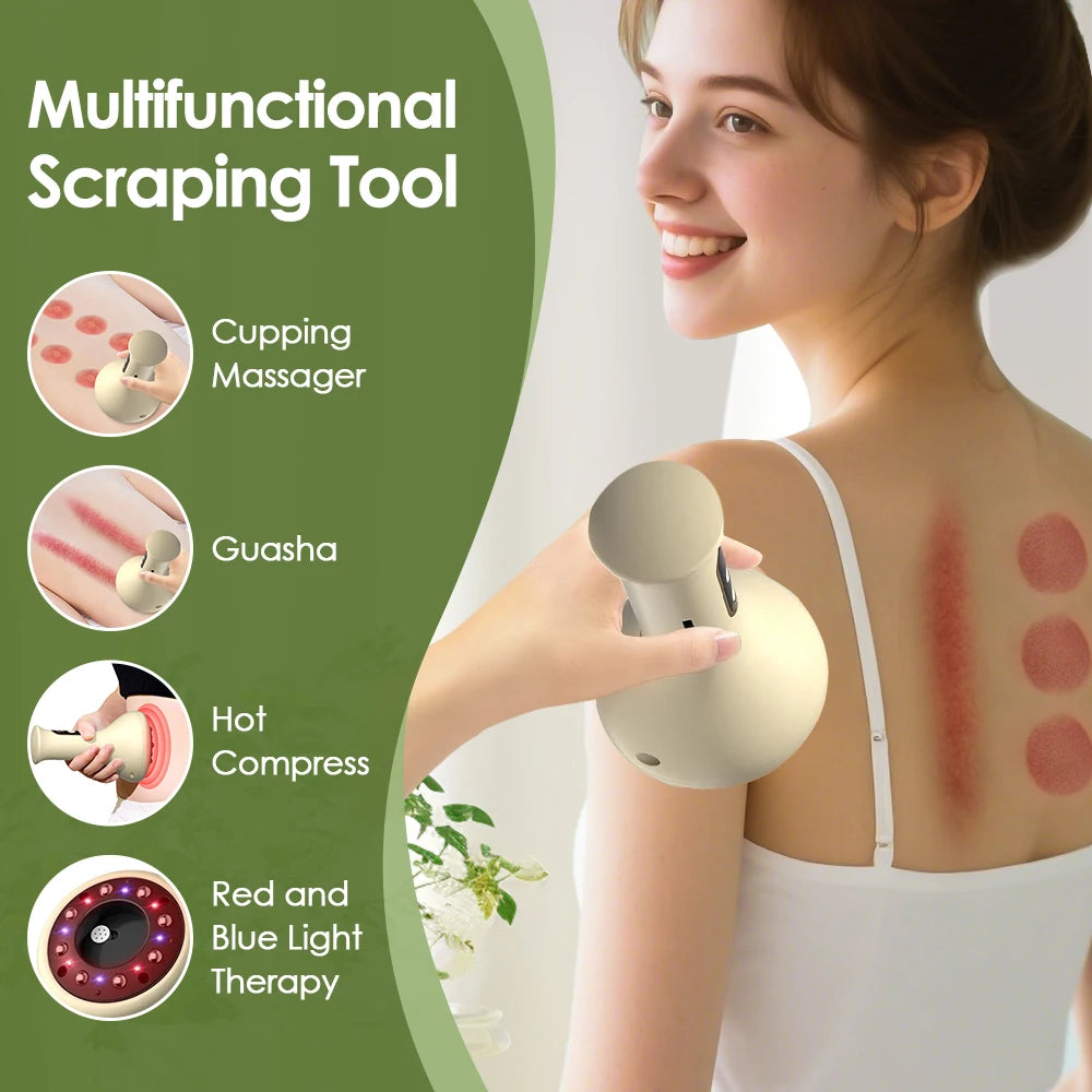 Masajeador eléctrico de ventosas – dispositivo inteligente para cuerpo, cuello y brazos