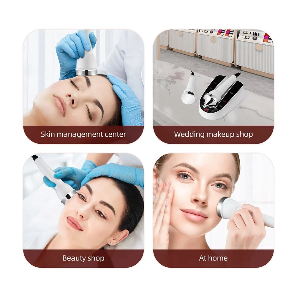 Máquina de cuidado facial ultrasónica – masajeador anti-edad para piel y ojos