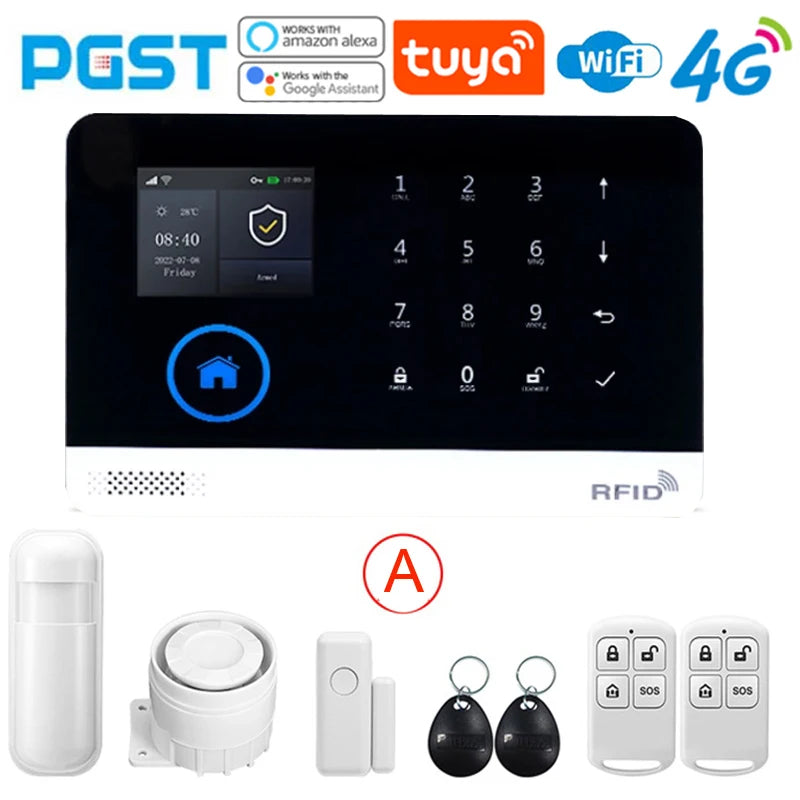 Sistema de seguridad inteligente PG-103 – alarma inalámbrica 4G Tuya compatible WiFi y GSM